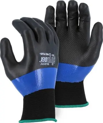 MAJESTIC GLOVE 3237/L MICRO FOAM/FULL DIP NITRILE NYLONLINER L