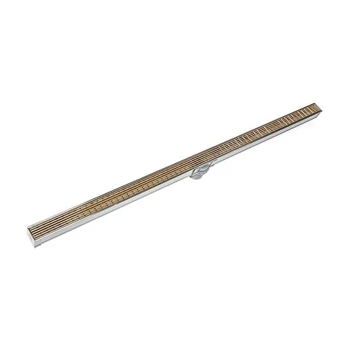 Infinity Drain SAG3848SB 48 in S-PVC Series Complete Kit with 1 1/2 in Wedge Wire Grate in Satin Bronze