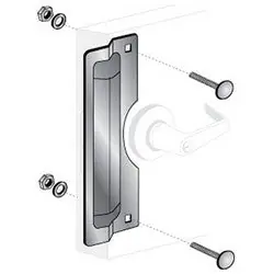 PRO-LOK ELP-220-AL Door Latch Protector 11 Length x 3 Center Rose Replacement MPN