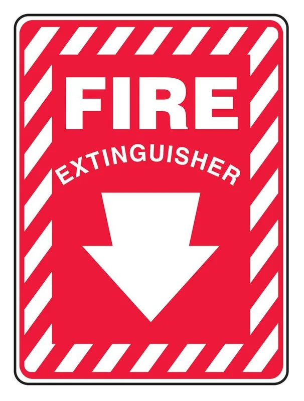 Accuform MFXG908VP 14 in. Fire Extinguisher Sign