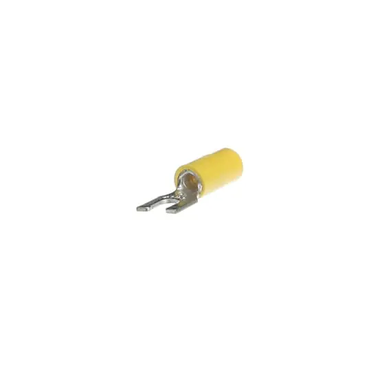 ABB 10RC-8FL Thomas & Betts 12-10 AWG Wire Range #8 Bolt Hole Yellow Insulated Vinyl Locking Fork Terminal