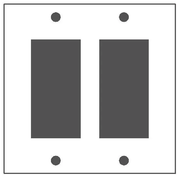 Mulberry 93402 MULBERRY 2G SAT-SS Standard Receptacle Wallplate 4.5 in H x 4.562 in W