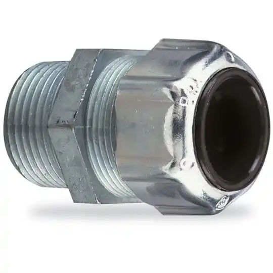 ABB 2577 Thomas & Betts 2 Straight General Purpose Cable Gland / Strain Relief Cord Connector (1.937 - 2.187)