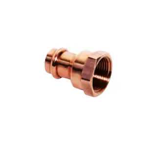 Mueller PF01232 Copper Female Adapter P X FPT, 1/2 X 3/8