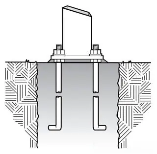 Acuity Brands ABSSS-4G Lithonia Anchor Bolts and Template for Square Straight Steel Pole 4 Diameter Code G