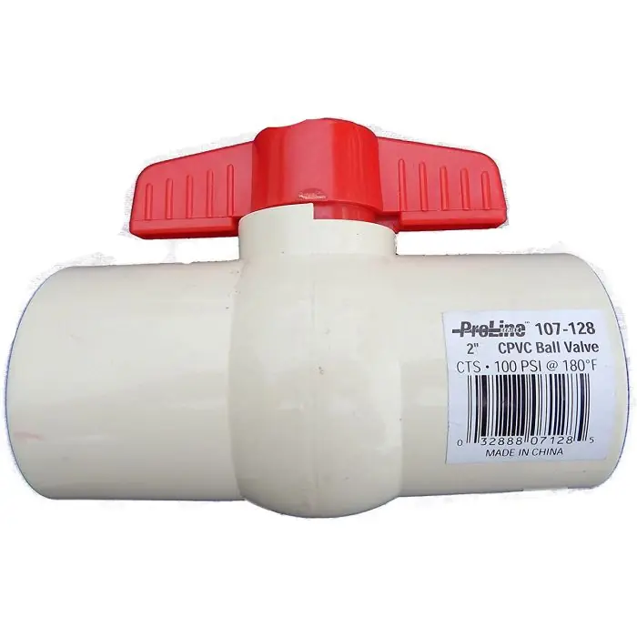 Mueller 107-128 CTS 100PSI 180F C PVC Ball Valve, 2