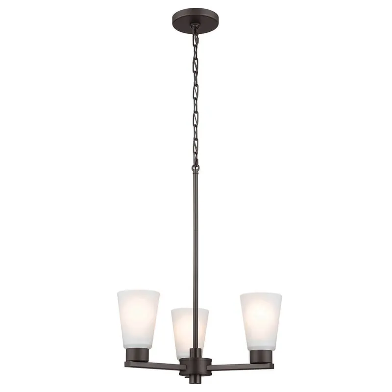 Kichler 52435OZ The Stamos 18 3 Light Chandelier Power Each