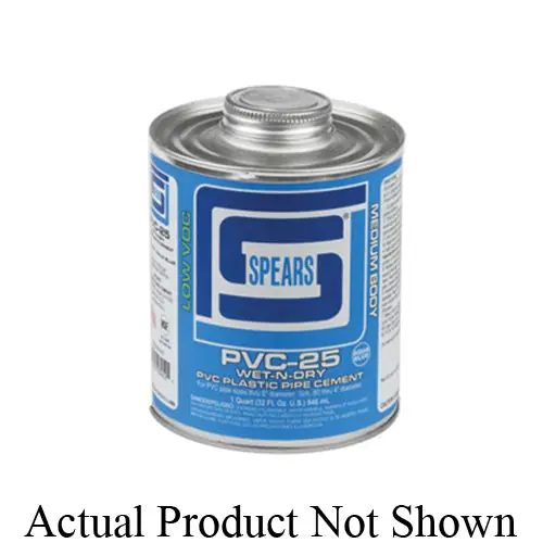 Spears PVC25B-010 1/2 Pint PVC-25 Medium Body Aqua Blue PVC
