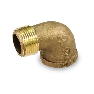 Everflow BRSN0014-NL 1/4 Street Elbow 90 Brass Lead Free