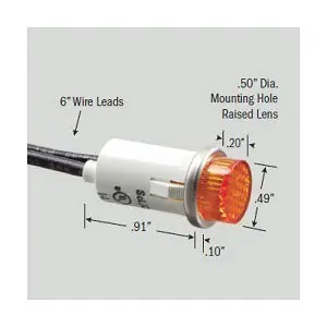Honeywell SL53416-5-BG SL Series Indicator Light, 28 VAC/VDC, Raised Lens