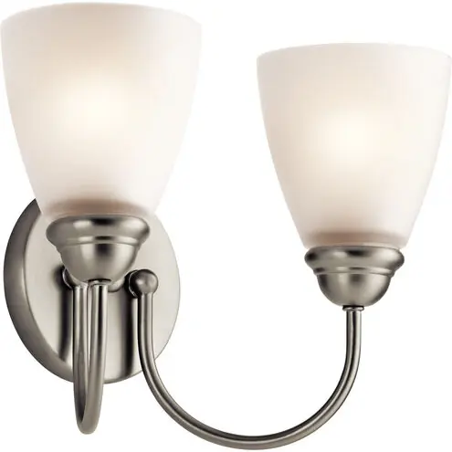 Kichler 45638NI The Jolie 13in 2 Light Vanity Light Brushed Nickel