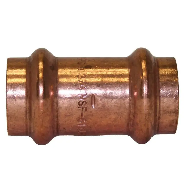 Apollo 10077693 800 Small Diameter Press End Copper Coupling with Stop, PxP, 3/4 in