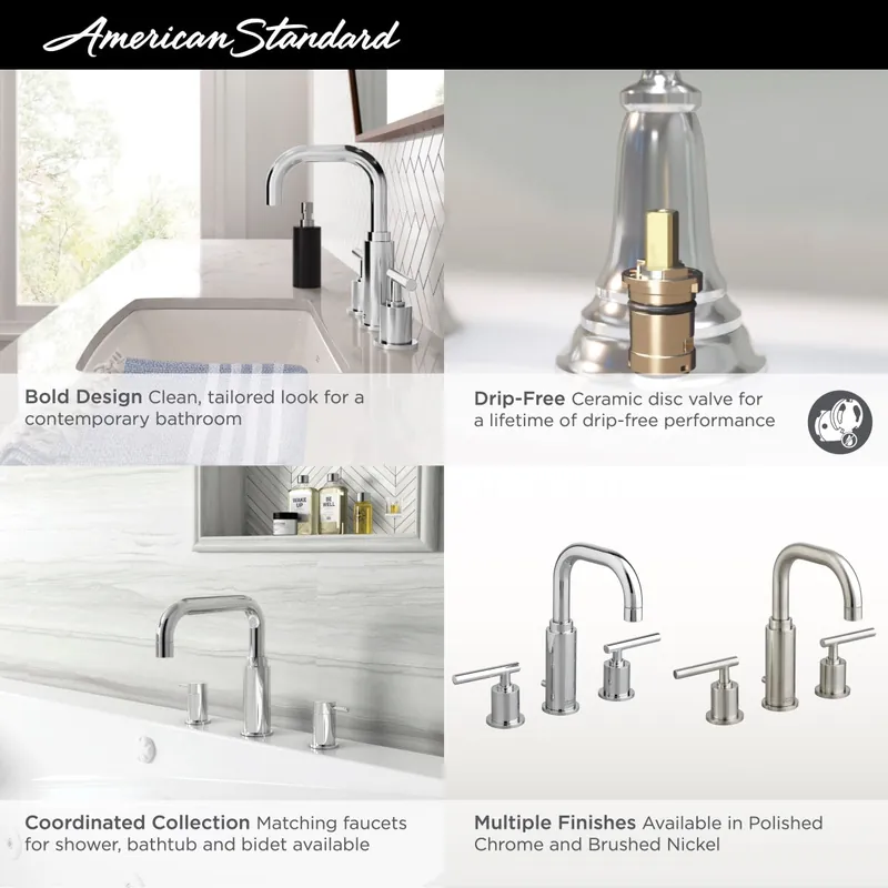 American Standard 2064831.295 Serin 2-Handle 8 Widespread Bathroom Faucet 1.2 gpm