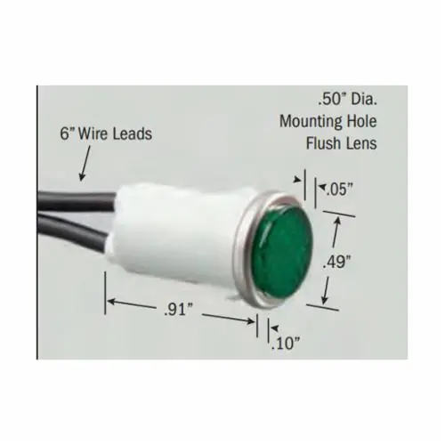 Selecta SL53213-7-BG Indicator Light 0.33 W Flush Lens