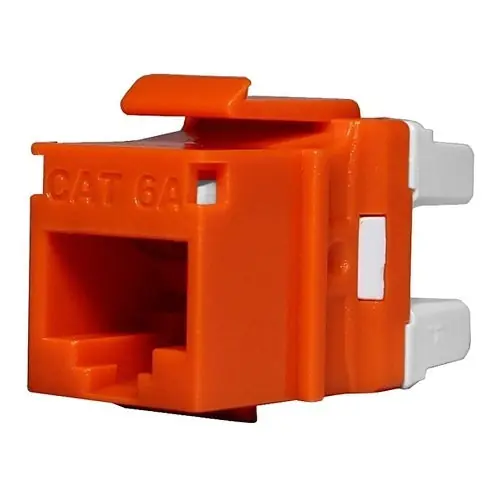 Signamax KJ458MT-C6AC-OR Cat 6A MT-Series Unscreened Keystone Jack Orange