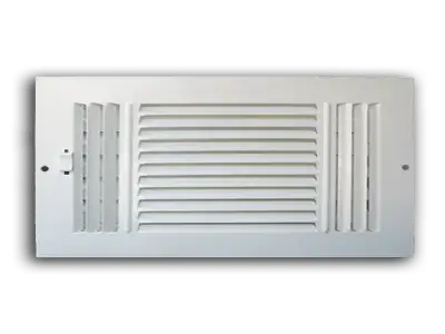 Metal-Fab MFSCR66W4 Metal-Fab 4 Way Sidewall/Ceiling Register 6 x 6 in