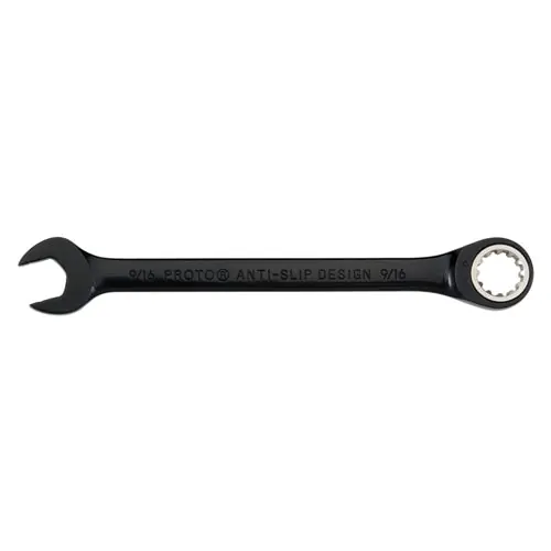 PROTO JSCR28 Black Chrome Combination Non-Reversible Ratcheting Wrench 7/8