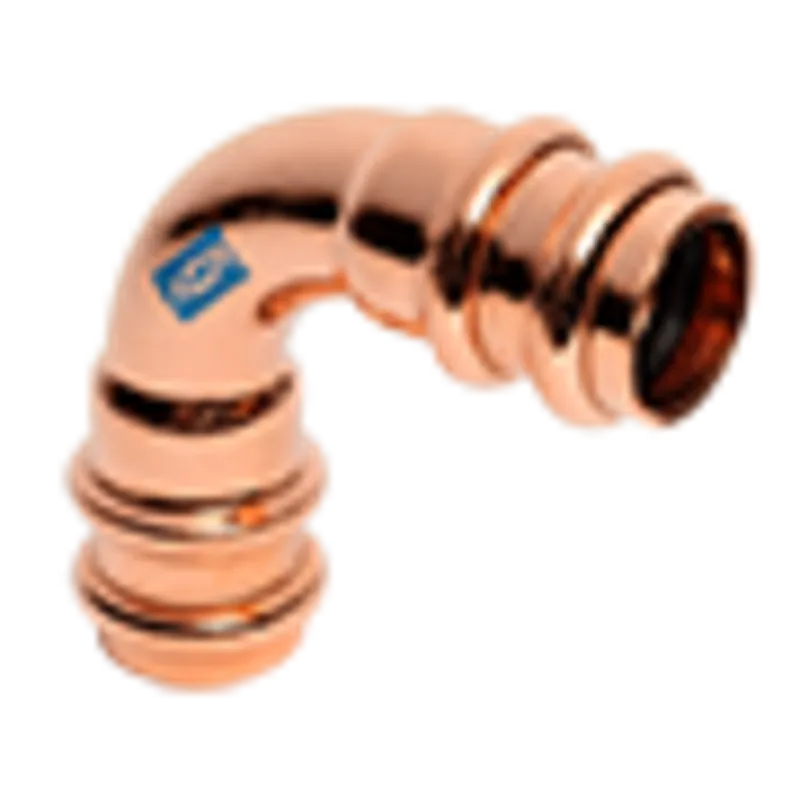 Mueller RP02734 ACR Press Copper 90 Elbow, 1.08 x 7/8 OD (P x P) Long Radius