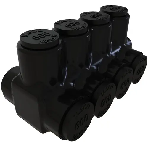 ECM Industries PBTD-4-500 ILSCO AL MECH(4)500MCM-4 INS DUAL ENTRY W UL