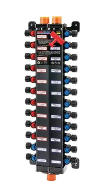 Viega 49635 1/2 24 Port MANABLOC without Port Adapters (10 Hot, 10 Cold, 4 Hard)