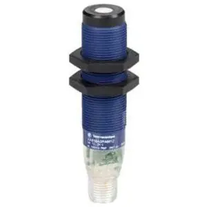 Telemecanique Sensors VM18VAQ VM18 Series Ultrasonic Sensor Plastic 40 mA 15/24V dc M18 x 1 Thread 77.62 L x 18 H x 18 W x 18 D mm