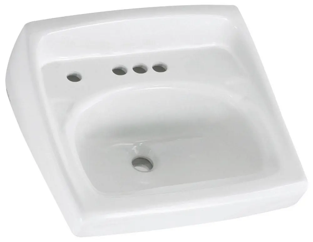 American Standard 355056.02 Lucerne Wall-hung Sink With 4- Centerset And Extra Left-hand Hole