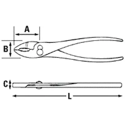 PROTO J275G Combination Slip-Joint Pliers w/Grip - 5-13/16
