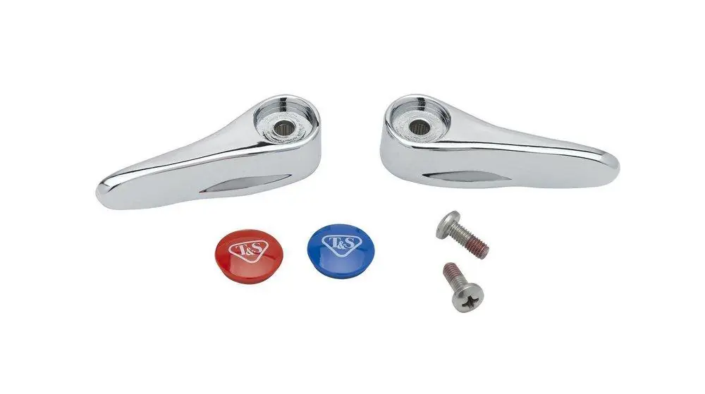 T&S Brass B-9K-NS Lever Handle Repair Kit (2 Handles, Indexes & 2 Screws)