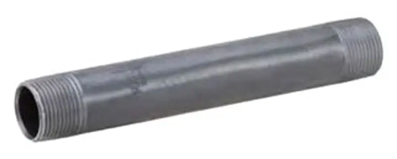 Nipples NRLB034 Right/Left , 1/2 in Nominal, 4 in L, Steel, Black, SCH 40/STD, Welded, Import