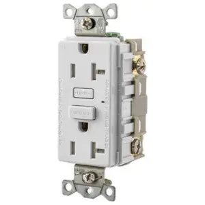 Bryant GFTW20W GFCI Receptacle Thermoplastic White 20A 125V AC Tamper/Weather-Resistant 2-Pole 3-Wire