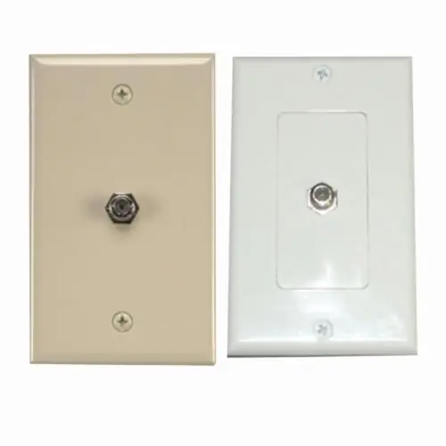 GC Electronics 32-3062-00BU TV Outlet Plates - 1 Gang
