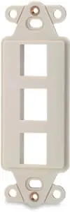 Signamax DA-3-DI 3-Port Decora Style Keystone Adapter, Dark Ivory