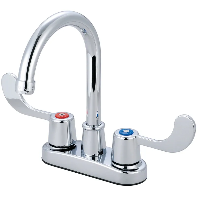 Pioneer B-8170 Elite 1.5 GPM Centerset 5-1/4 Reach Bar Faucet with Dual Wrist Blade Handles