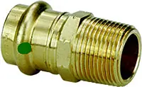 Viega 79265 ProPress Bronze Adapter, Lead-Free, Press x MPT,  1-1/4 x 1-1/2