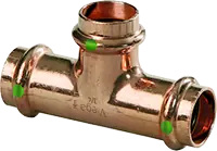 Viega 15518 ProPress Copper Tee, With Smart Connect & EPDM Sealing, 2 P x 1-1/4 P x 1-1/4 P
