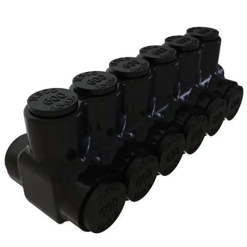 ECM Industries PBTD-6-500 ILSCO AL MECH(6)500MCM-4 INS DUAL ENTRY W UL