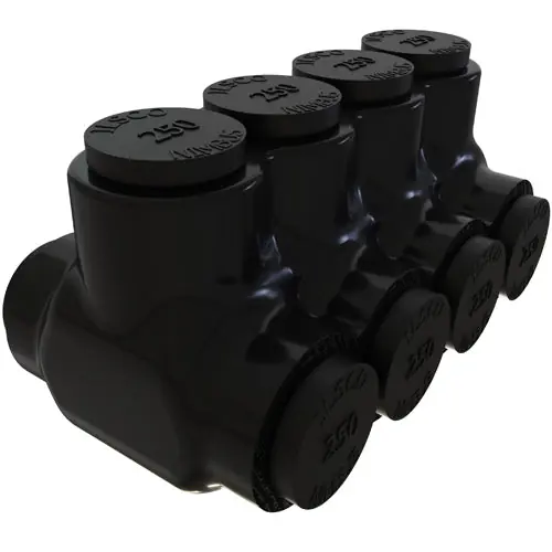 ECM Industries PBTD-4-250 ILSCO AL MEC (4) 250MCM-6 INS DUAL ENTRY W UL