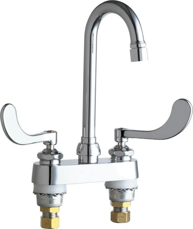 Chicago Faucets 895-317E2805-5ABCP Two Handle Centerset Bathroom Sink Faucet