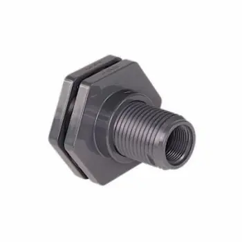 HAYWARD BFA1010CEL 1 PVC Bulkhead Fitting w/EPDM large flange gasket