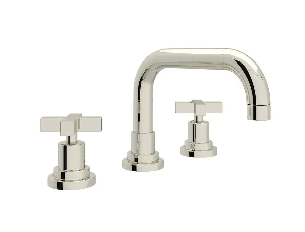 Rohl A2218XMPN-2 Lombardia Two Handle Widespread Bathroom Sink Faucet in Polished Nickel