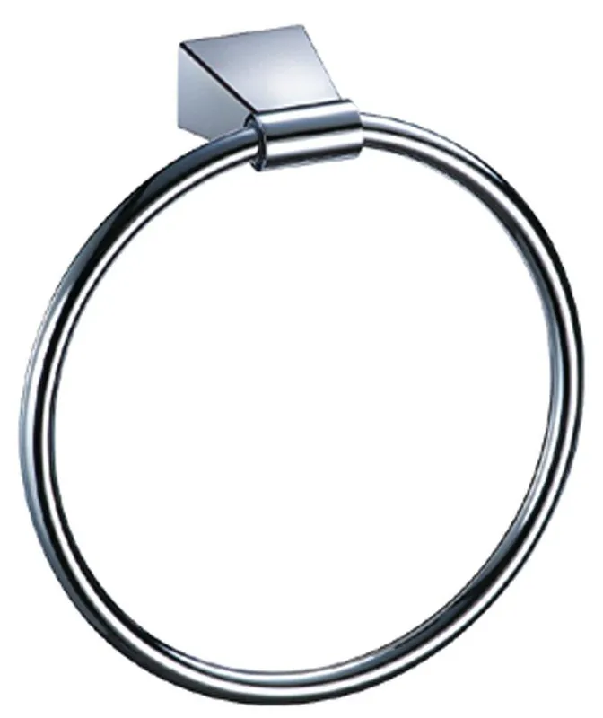Gatco 4712 Bleu Suite Round Closed Towel Ring in Polished Chrome