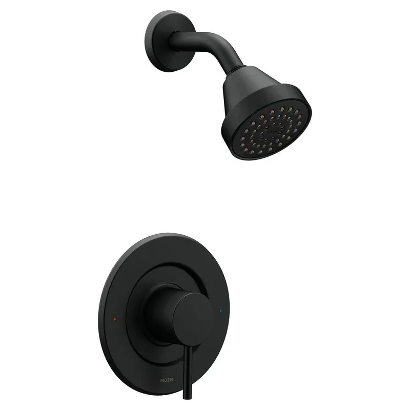 Moen T2192BL Align One Handle Single Function Shower Faucet in Matte Black (Trim Only)