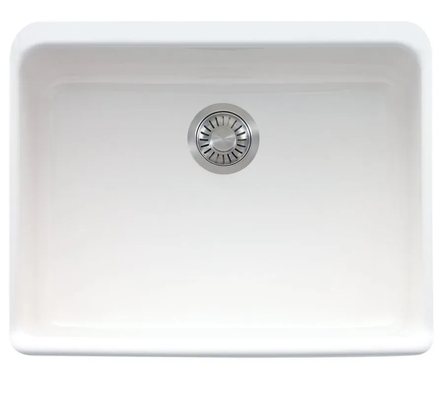 Franke MHK110-24WH Manor House 23-5/8 x 19-7/8 in. Fireclay Single Bowl Farmhouse Kitchen Sink