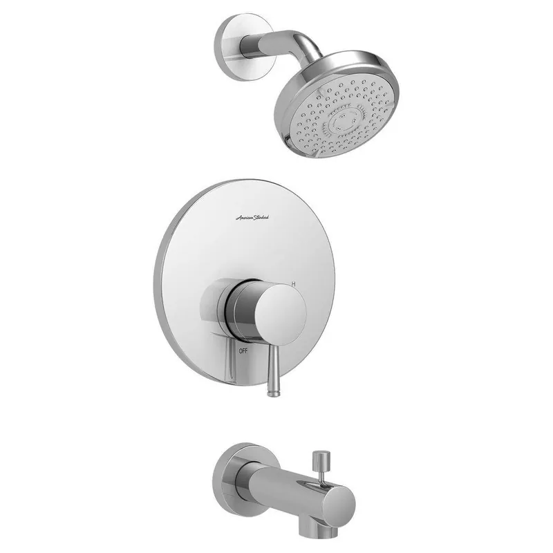 American Standard TU064508.002 Serin Single Handle Multi Function Bathtub & Shower Faucet in Polished Chrome (Trim Only)