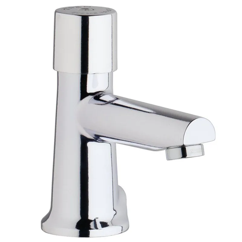 Chicago Faucets 3501-E2805ABCP Single Handle Metering Monoblock Bathroom Sink Faucet in Polished Chrome