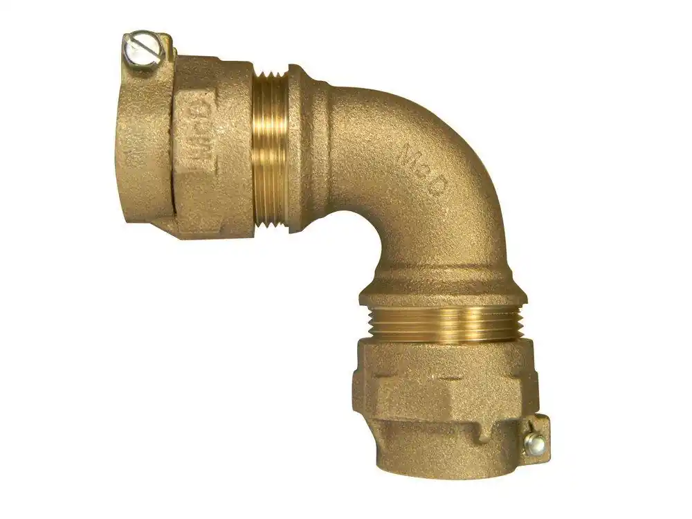 A.Y. McDonald 5122-156 2 in. Compression Brass 90 Degree Bend