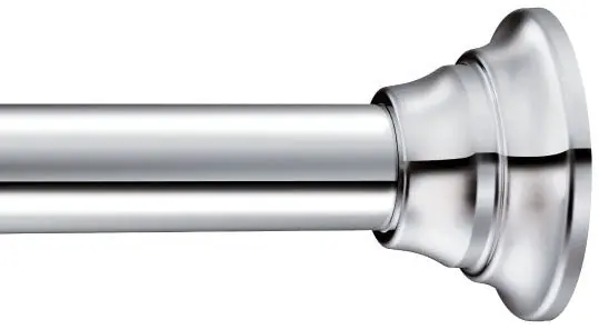 Moen TR1000CH Adjustable Straight Decorative Tension Shower Rod in Chrome