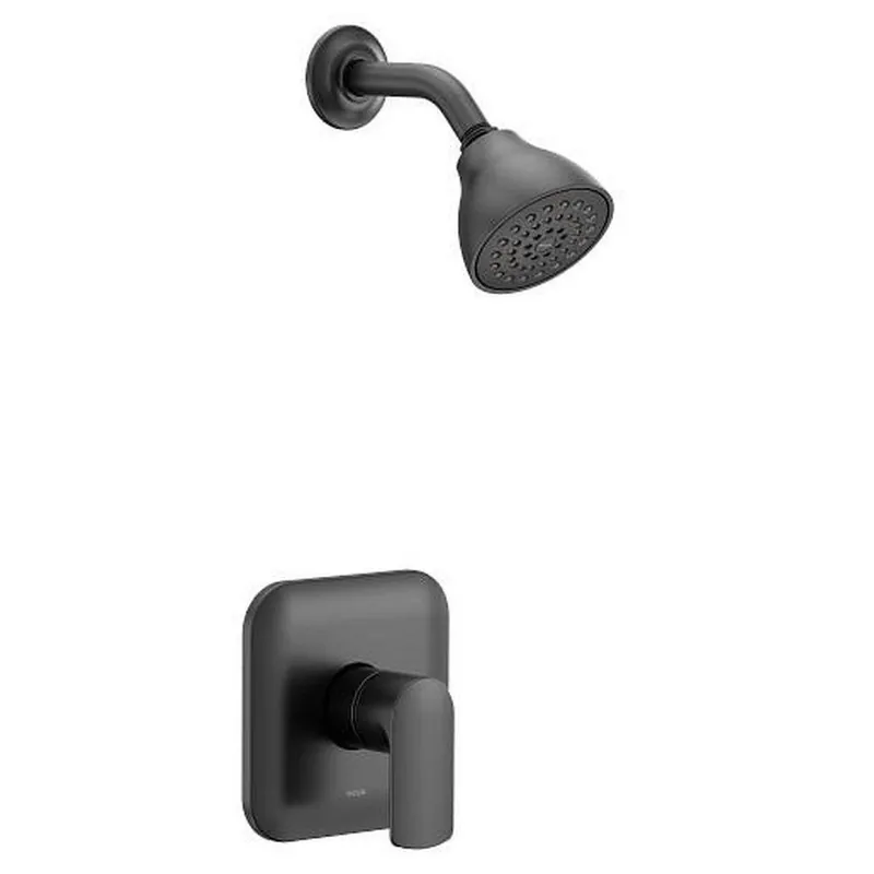 Moen UT2812EPBL Rizon One Handle Single Function Shower Faucet in Matte Black (Trim Only)