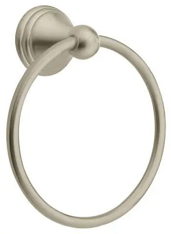Moen DN8486BN Towel Ring Power 6.25 Inch Diameter x 2.375 Inch Depth x 7 Inch Height