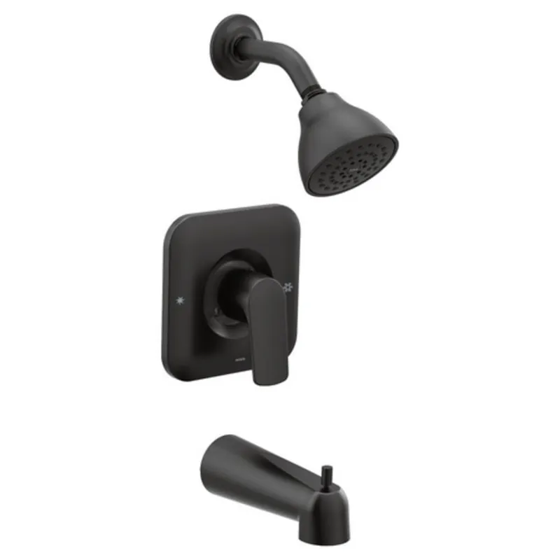 Moen T2813EPBL Rizon One Handle Single Function Bathtub & Shower Faucet in Matte Black